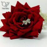 انگشتر نقره دخترانه مدل پاپیون کد 5324 - Image 2