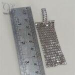 گوشواره جواهری فول نگین آویز برند استیل کد 9715 - Image 4