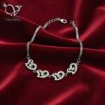 دستبند نقره طرح قلب؛ هدیه‌ای رومانتیک برای ولنتاین 3269 - Image 4