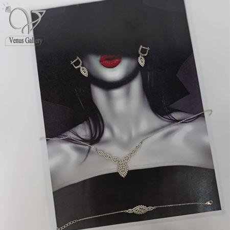 6-5.jpg سرویس نقره جواهری ظریف و زنجیری ساخته شده با قالب طلا کد 8927 - Image 1