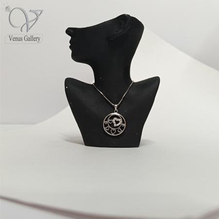 603.jpg پلاک نقره دخترانه طره قلب و عشق کد 8499 - Image 1