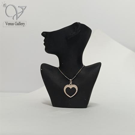 605.jpg پلاک نقره دخترانه مدل قلب کد8558 - Image 1