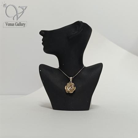 609.jpg پلاک نقره دخترانه طرح گل رز هدیه ای ماندگار و ابدی کد5417 - Image 1