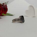 انگشتر نقره مردانه نگین مستطیلی اونیکس مشکی ساخت کشور ترکیه کد 5468 - Image 3