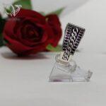 انگشتر نقره مردانه رکاب کارتیر ساخت کشور ترکیه سنگ اونیکس سطح صاف کد 5471 - Image 6