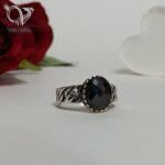 انگشتر نقره مردانه مدل کارتیر سنگ اونیکس بیضی ترکیه ای کد 8695 - Image 3