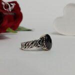 انگشتر نقره مردانه مدل کارتیر سنگ اونیکس بیضی ترکیه ای کد 8695 - Image 4