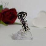 انگشتر نقره مردانه سنگ اونیکس چند وجهی مشکی مدل کارتیر کد 3616