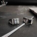 انگشتر مردانه نگین دار جایگزین حلقه طلا ازدواج