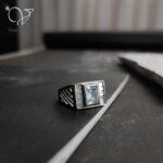 انگشتر مردانه نگین دار جایگزین حلقه طلا ازدواج - Image 3