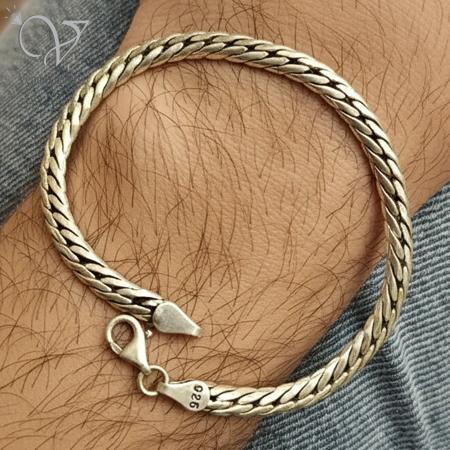 7 دستبند نقره مردانه کارتیر ژاپنی 925 | انتخاب شیک برای روز مرد و هدیه ولنتاین کد 2916 - Image 1