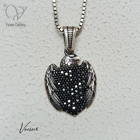 7-2-3.jpg گردنبند نقره مدل عقاب مردانه کد 10198 - Image 1