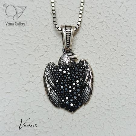 7-2-3.jpg گردنبند نقره مدل عقاب مردانه کد 10198 - Image 1