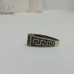 انگشتر نقره مردانه ترک و سیاه قلم نگین مارکازیت مدل ورساچه5318 - Image 2