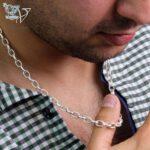 زنجیر نقره مردانه طرح کابلی کد 1928 - Image 3