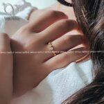 انگشتر ژوپینگ طرح گل گندم تک نگین - Image 2