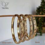 النگو ژوپینگ طرح ضربدری کپی طلا - Image 5