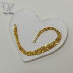 دستبند نقره زنانه بیروتی مدل پولکی طرح طلا  رنگ طلایی کد 5785 - Image 3