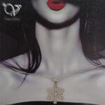 گردنبند نقره زنانه مدل دونه برفی جواهری و براق کد 9053 - Image 4