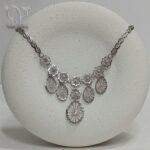 سرویس نقره تمام تراش مدل جواهری طرح طلاسفید کد 5854 - Image 7