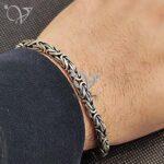 دستبند نقره مردانه مدل کرال کد 1210 - Image 5