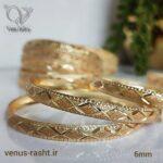 النگو ژوپینگ طرح ضربدری کپی طلا - Image 2