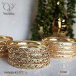 النگو ژوپینگ طرح ضربدری کپی طلا - Image 4