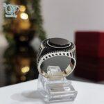 انگشتر نقره مردانه سنگ اونیکس مشکی کد 5210