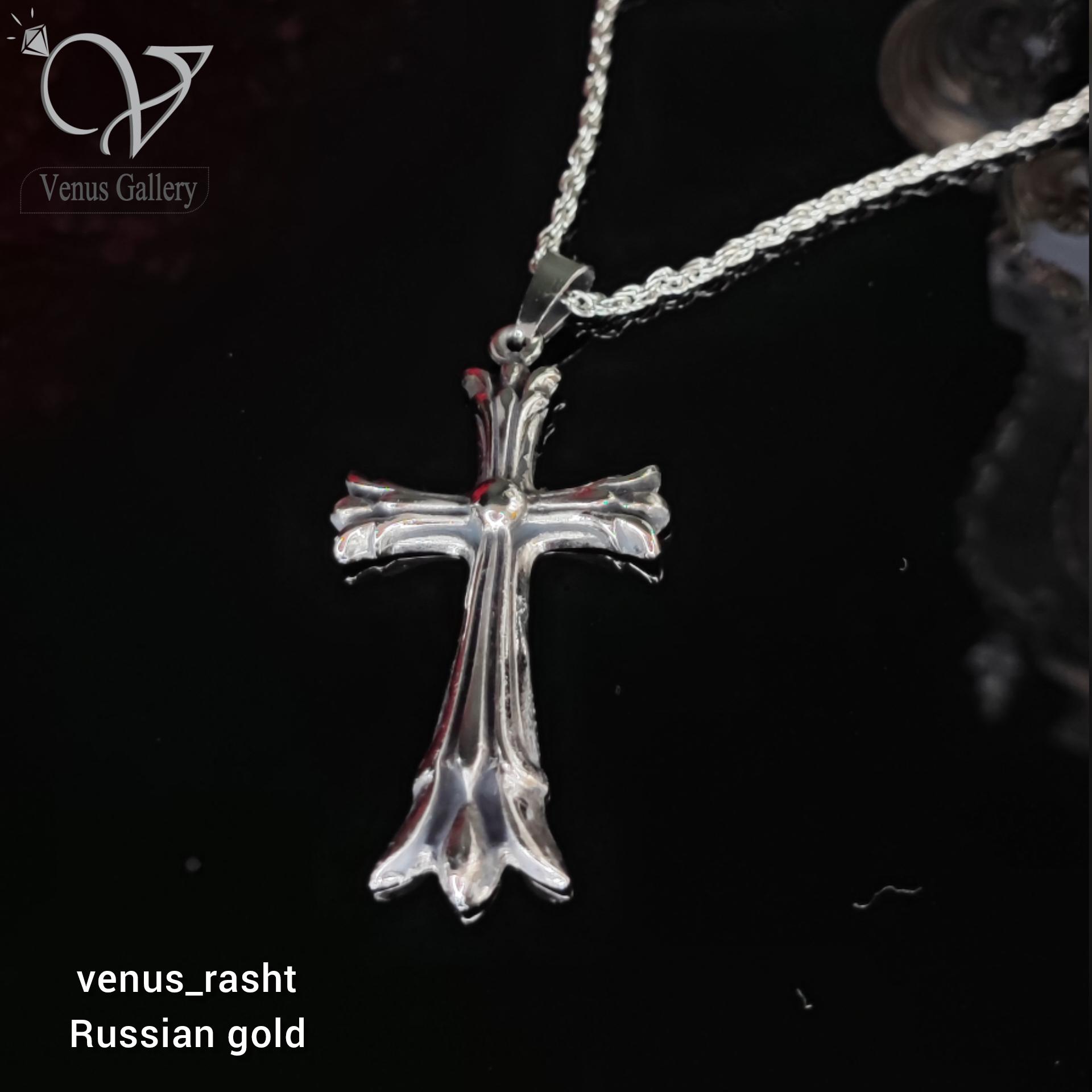 InShot_20230118_004352976.jpg گردنبند صلیب طلاروس - Image 1