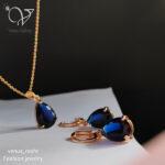 نیم ست سنگ آبی برند Ysx