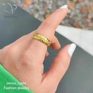 انگشتر طرح گیس استیل