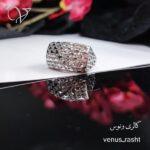 انگشتر نقره زنانه طرح تراش بدون نگین