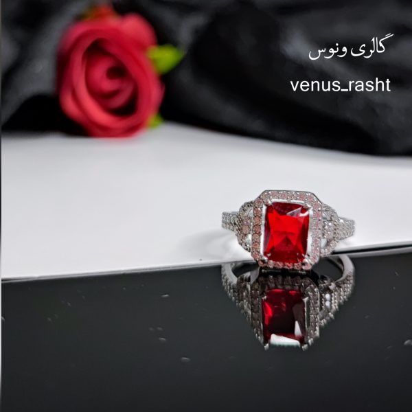 InShot_20230316_182404363-600x600-1.jpg انگشتر نقره جواهری نگین قرمز کد 1472 - Image 2
