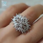 انگشتر نقره جواهری پرنگین - Image 2