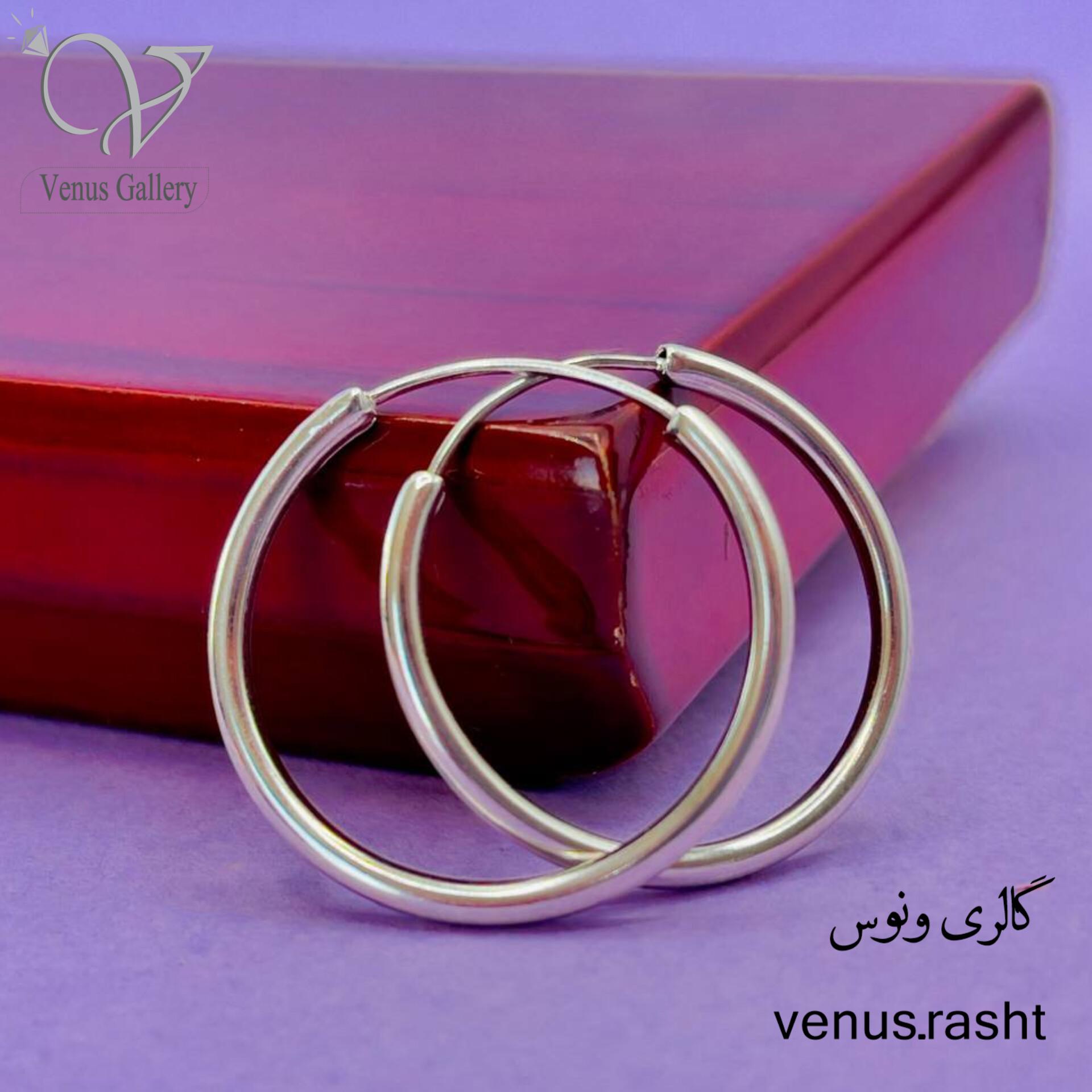 InShot_20230510_204118375.jpg گوشواره نقره حلقه ای - Image 1