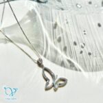 مدال/ پلاک نقره دخترانه طرح پروانه کد 1639 - Image 3
