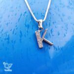 مدال نقره دخترانه حرف کاف kبه انگلیسی