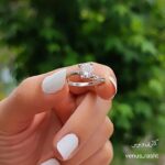 تک نگین نقره طرح جواهر کد 1018 - Image 2