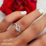 تک نگین نقره طرح جواهر کد 1018