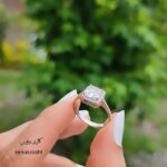 انگشتر نقره تک نگین مربعی کد 1794 - Image 3