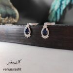 نیم ست نقره سلطنتی نگین رنگی ( قرمز | سبز | سورمه ای ) - Image 5