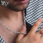 زنجیر نقره مردانه طرح کابلی کد 1928 - Image 2