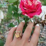 انگشتر استیل طرح پروانه