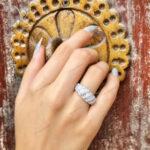 انگشتر نقره نگین باگت و زیر کونیا اتریشی - Image 5