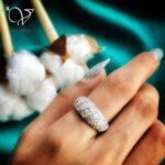 انگشتر نقره نگین باگت و زیر کونیا اتریشی - Image 4