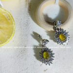 گوشواره نقره لیمویی