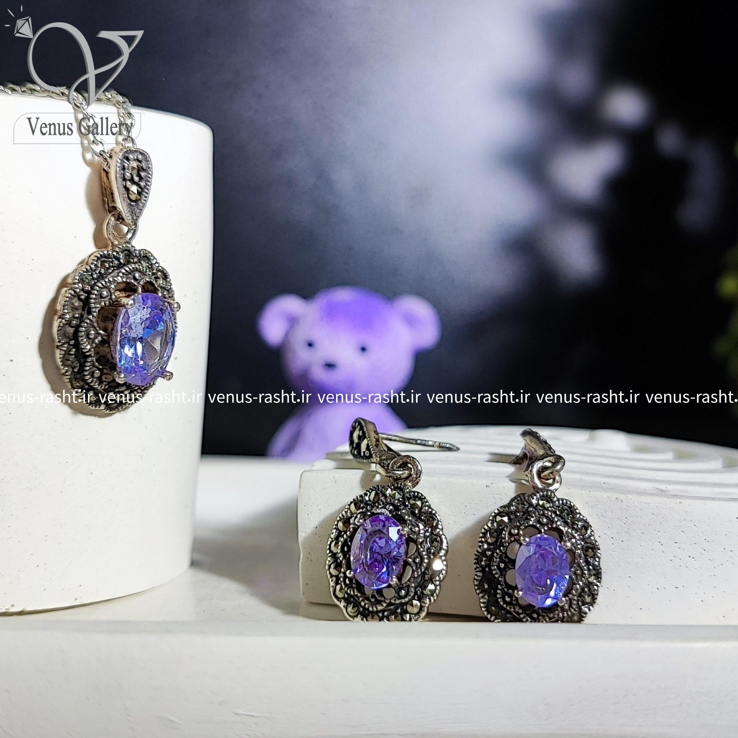 InShot_۲۰۲۳۰۸۲۶_۱۵۲۰۲۲۱۲۲-scaled-1.jpg نیم ست نقره نگین بنفش - Image 1