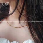 زنجیر ماری استیل دخترانه میله ای خیلی ظریف - Image 3