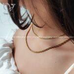 زنجیر طنابی استیل ظریف دخترانه کد 2658