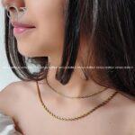 زنجیر طنابی استیل ظریف دخترانه کد 2658 - Image 2